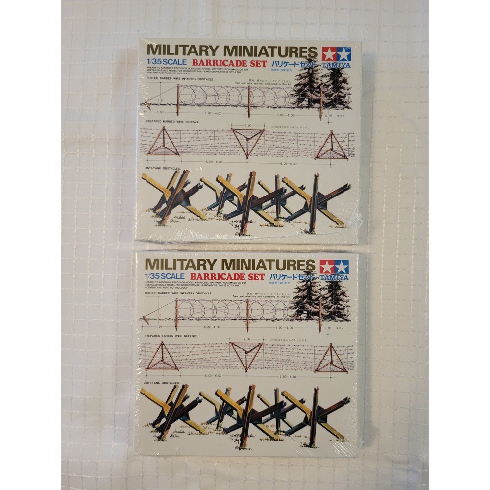 Lot‎ of 2 Tamiya 1/35 Military Miniatures Barricade Set Model Kit 35027 WWII New